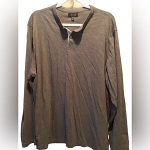 Tasso Elba Mens Long Sleeve Henley T Shirt